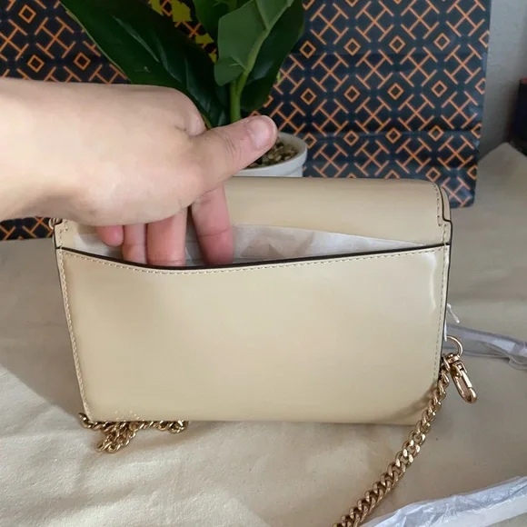 New, Emerson patent chain wallet crossbody soft serve color